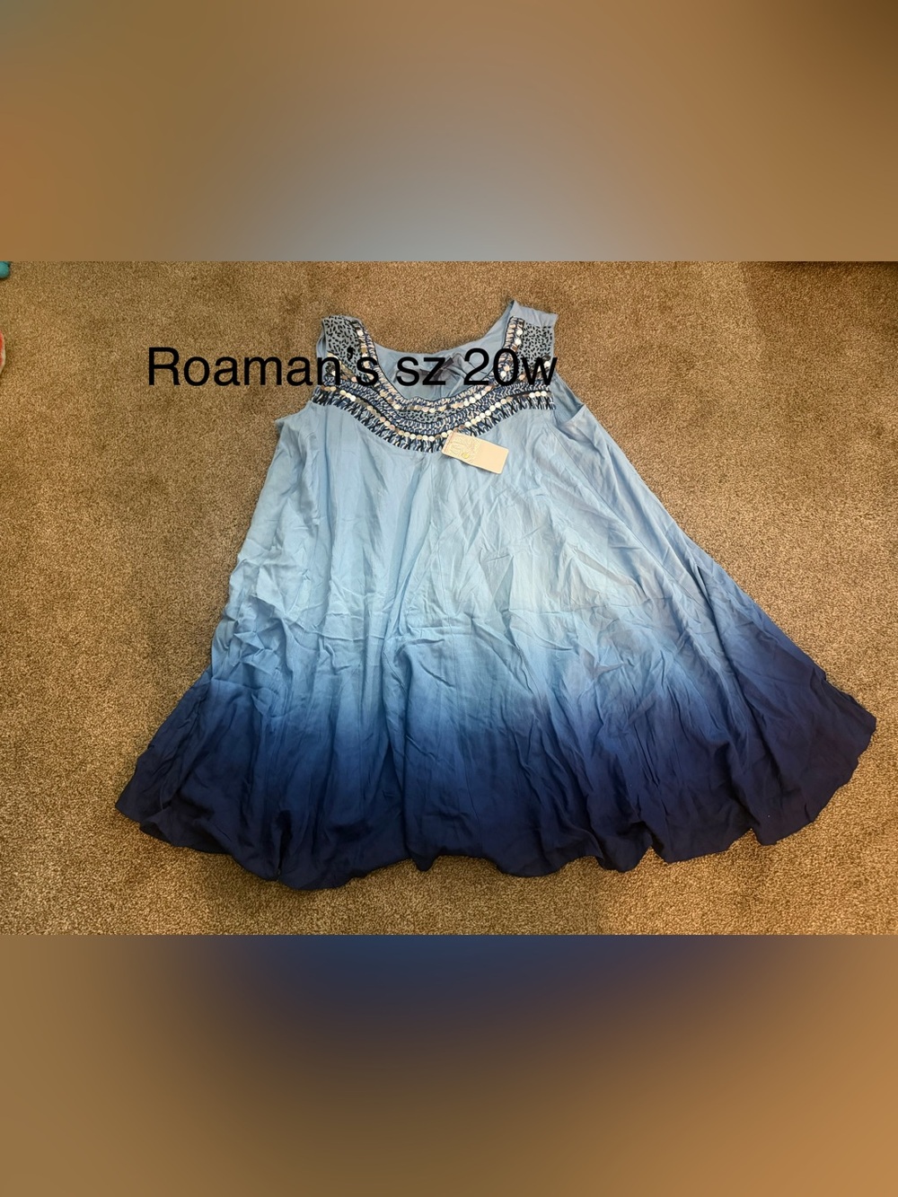 Women's Ombre Blue Dress or shirt sz 20w brand new with tags